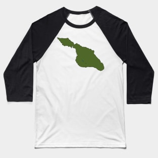 Santa Catalina Island Map Baseball T-Shirt